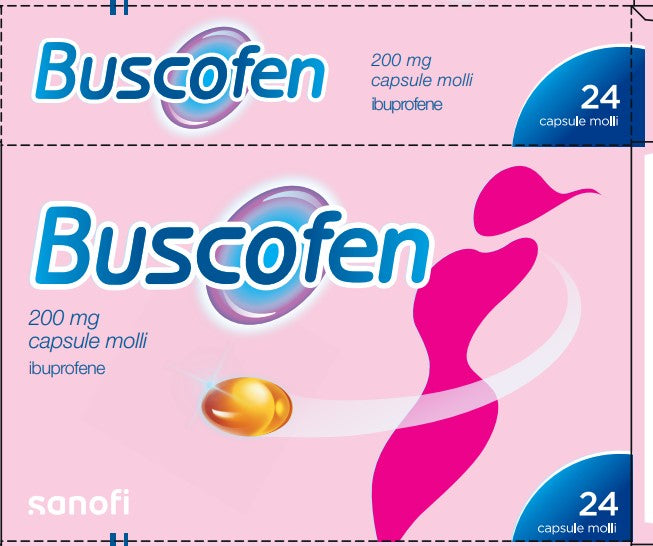 BUSCOFEN 200 MG SOFT CAPSULES, 24 CAPSULES IN AL/PVC/PE/PVDC BLISTER