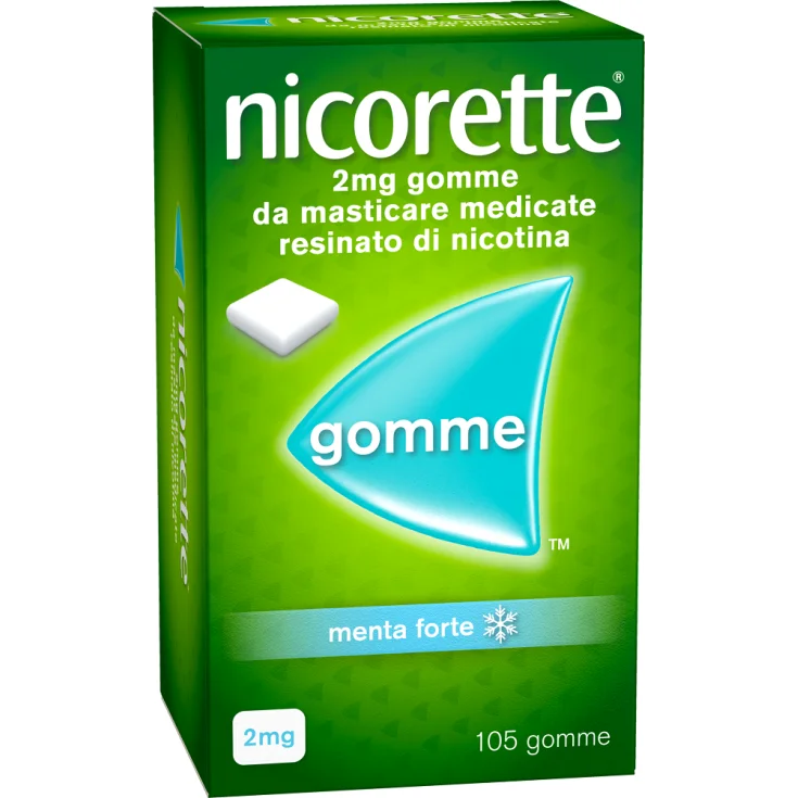 NICORETTE 2 MG MEDICATED CHEWING GUMS STRONG MINT FLAVOR 105 GUMS