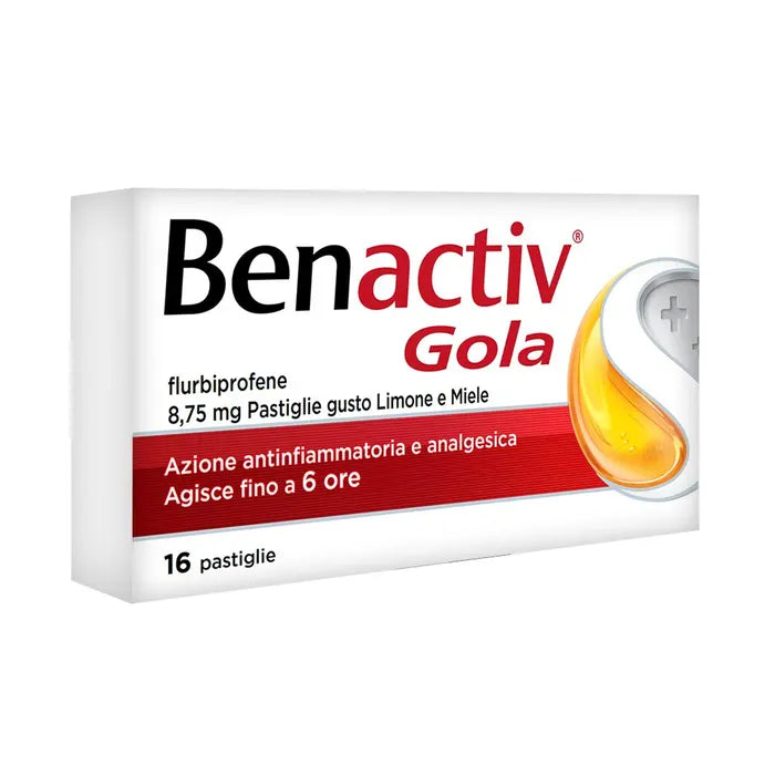 BENACTIV THROAT "8.75 MG LEMON AND HONEY FLAVOURED LOZENGES" 16 LOZENGES"