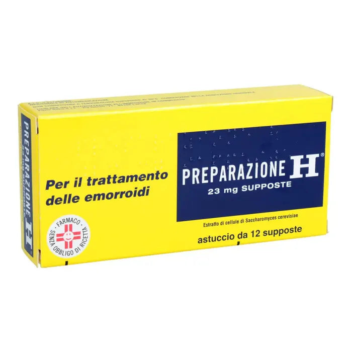 PREPARATION H "23 MG SUPPOSITORIES" 12 SUPPOSITORIES"