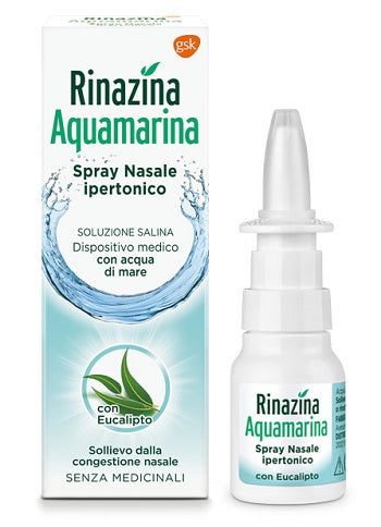RINAZINA AQUAMARINA HYPERTONIC NASAL SPRAY WITH EUCALYPTUS 20 ML