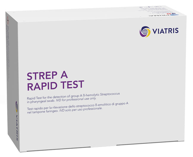 RAPID TEST FOR THE DETECTION OF HEMOLYTIC B STREPTOCOCCUS GROUP A BY PHARYNGEAL SWAB FOR PROFESSIONAL USE 20 PIECES