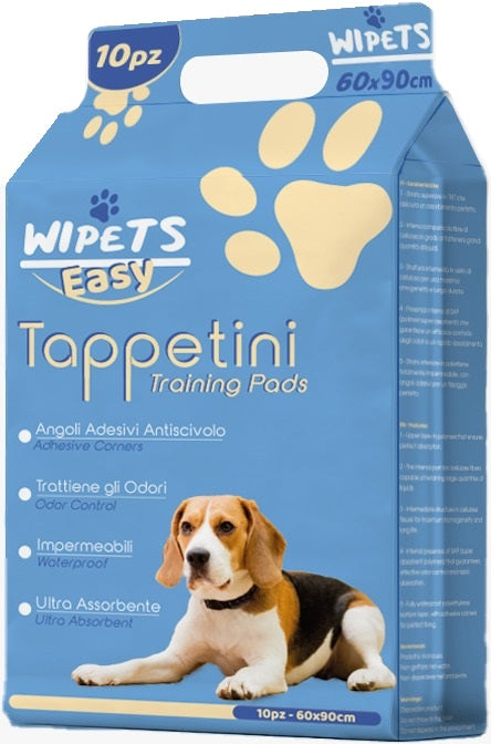 Wipets easy tappetini pet easy 60x90 cm 10 pezzi