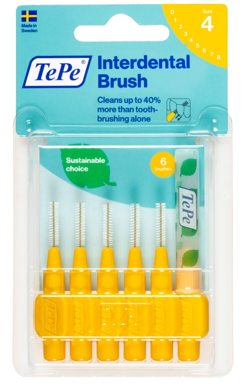 TEPE INTERDENTAL BRUSH YELLOW 0.7 MM 6 PIECES
