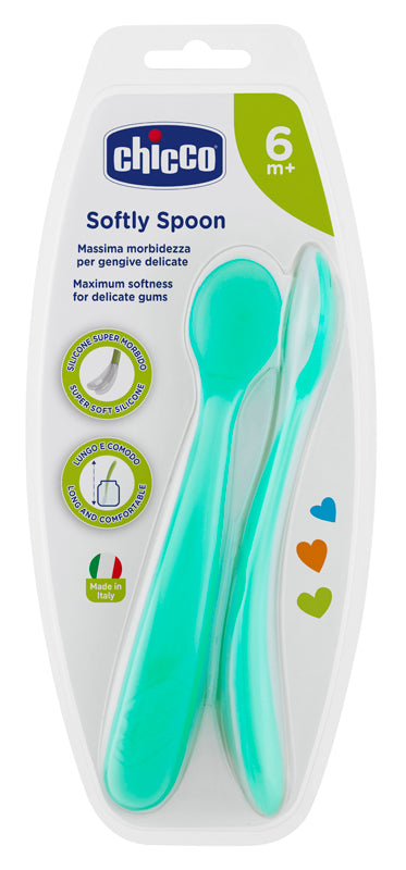 Chicco Cucchiaio Silicone Maschile Bi Pack 6 M+