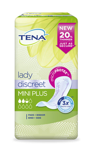 TENA DISCREET MINI PLUS SHAPED DIAPER 16 PIECES