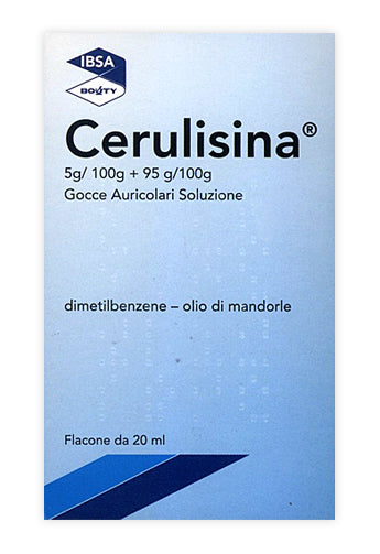 CERULISINA 4.6 G / 100 ML + 87 G / 100 ML EAR DROPS SOLUTION 20 ML BOTTLE