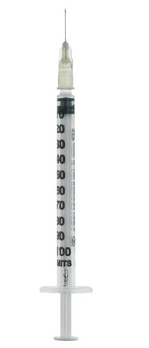 EXTRAFINE INSULIN SYRINGE 1ML 100 IU REMOVABLE NEEDLE 27 GAUGE 0.40X12 MM 1 PIECE
