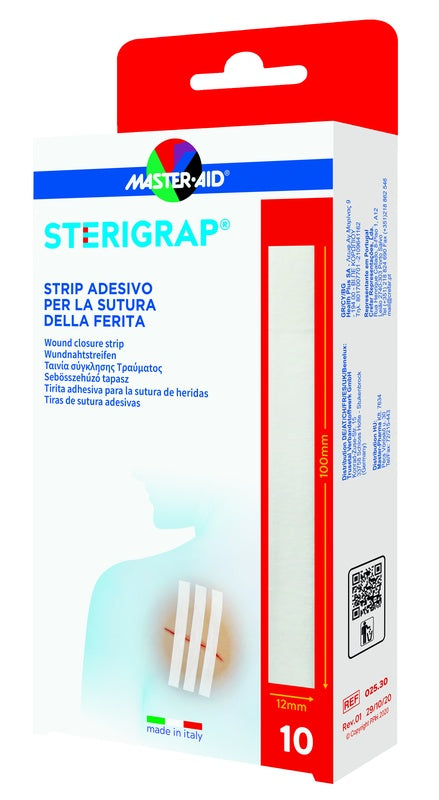 MASTER-AID STERIGRAP ADHESIVE STRIP FOR WOUND SUTURE 100X12 MM 6 PIECES