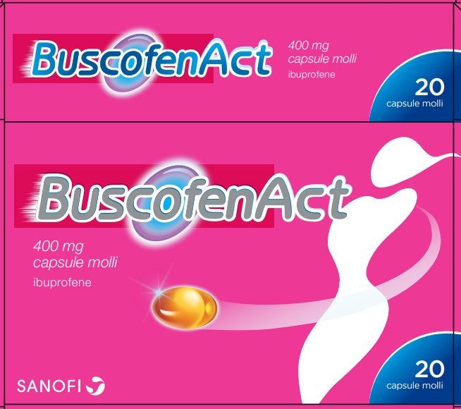 BUSCOFENACT 400 MG SOFT CAPSULES, 20 CAPSULES IN PVC/PE/PVDC-AL BLISTER
