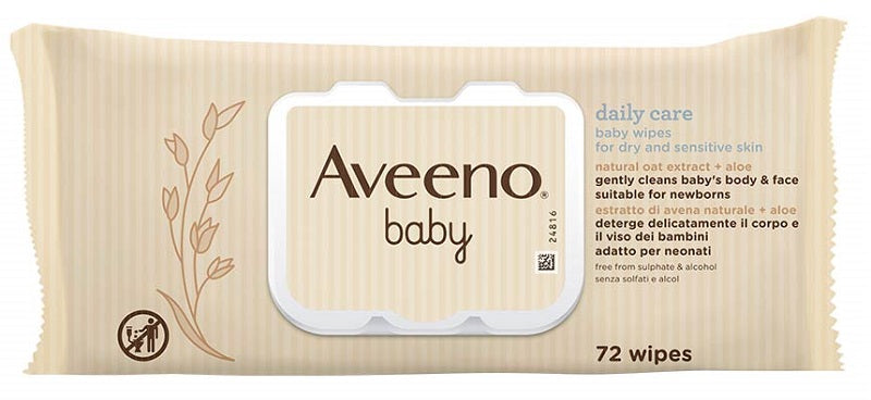 AVEENO BABY WIPES 72 PIECES