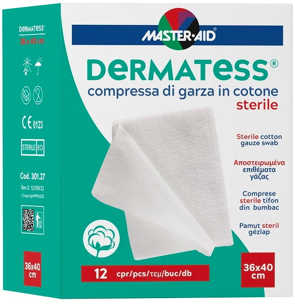 DERMATESS COTTON COMPRESSED GAUZE 36X40CM 12 PIECES