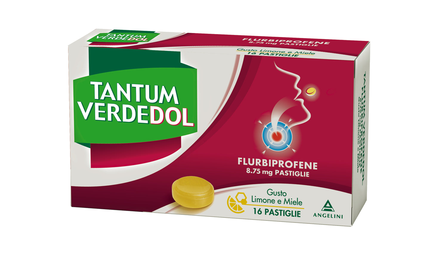 TANTUM VERDEDOL 8,75MG PASTIGLIA GUSTO LIMONE E MIELE 16 PASTIGLIE IN BLISTER DI PVC/PVDC ALLUMINIO