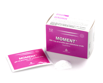 MOMENT 200 MG GRANULES FOR ORAL SOLUTION IN SACHET 12 SACHETS IN PAPER/PE/ALU/SURLYN