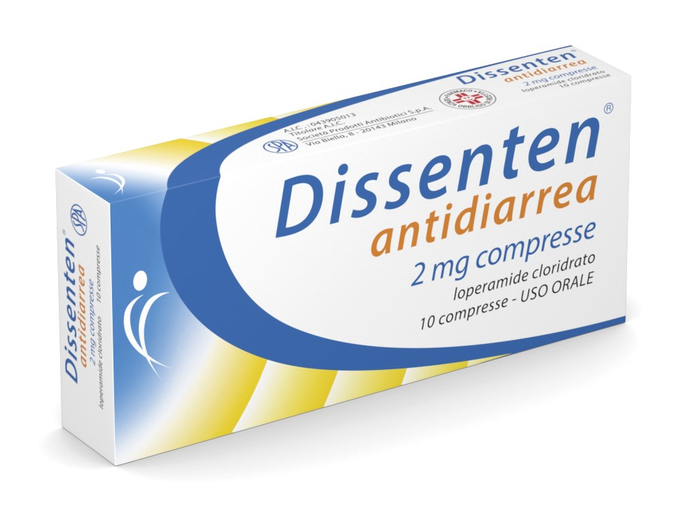 DISSENTEN ANTIDIARRHEA 2 MG TABLETS 10 TABLETS IN PVC/AL BLISTER