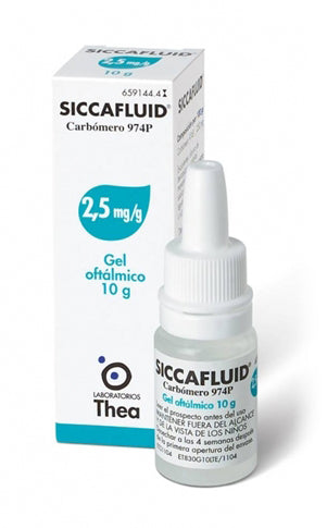 SICCAFLUID "2.5 MG/G OPHTHALMIC GEL" 10 MG BOTTLE"