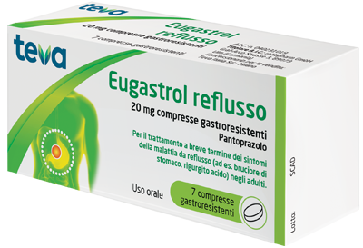 EUGASTROL REFLUSSO "20 MG COMPRESSE GASTRORESISTENTI"7 COMPRESSE IN BLISTER AL/AL"