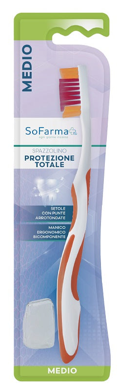 SOFARMAPIU' TOTAL PROTECTION MEDIUM BRISTLE TOOTHBRUSH