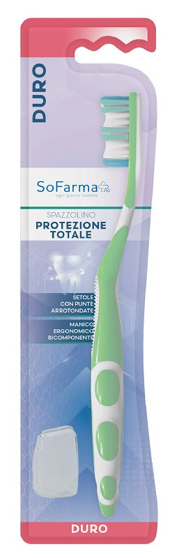 TOTAL PROTECTION TOOTHBRUSH WITH HARD BRISTLES BY SOFARMAPIU'