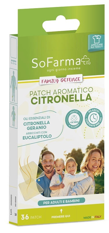 SOFARMAPIU' FAMILY DEFENSE CITRONELLA AROMATIC PATCH (36 PIECES)