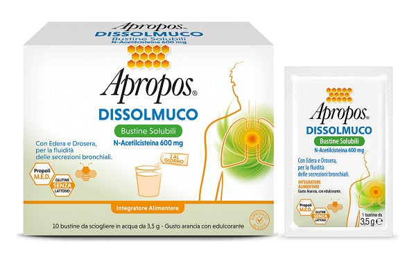 APROPOS DISSOLMUCO 10 SOLUBLE SACHETS