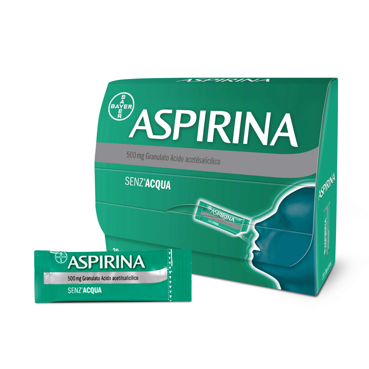 ASPIRIN "500 MG GRANULES" 20 SACHETS"