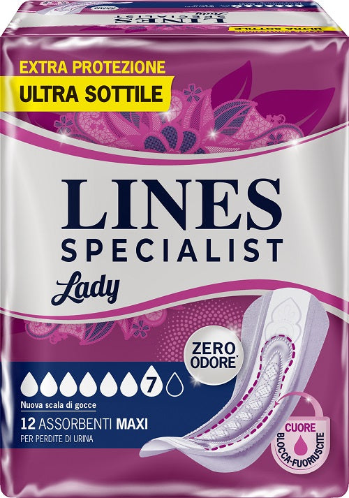LINES SPECIALIST LADY INCONTINENCE PADS 12 PIECES