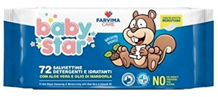 BABYSTAR POP-UP BABY WIPES 72 PIECES