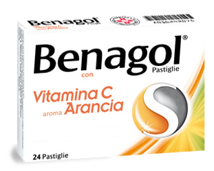 BENAGOL VIT C PASTIGLIE CON VITAMINA C GUSTO ARANCIA 24 PASTIGLIE