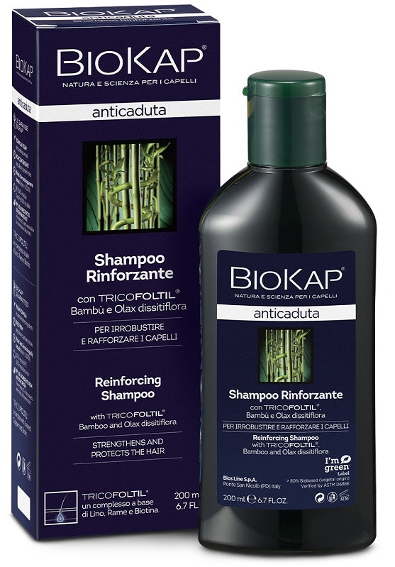 BIOKAP STRENGTHENING ANTI-HAIR LOSS SHAMPOO WITH TRICOFOLTIL NEW FORMULA 200 ML
