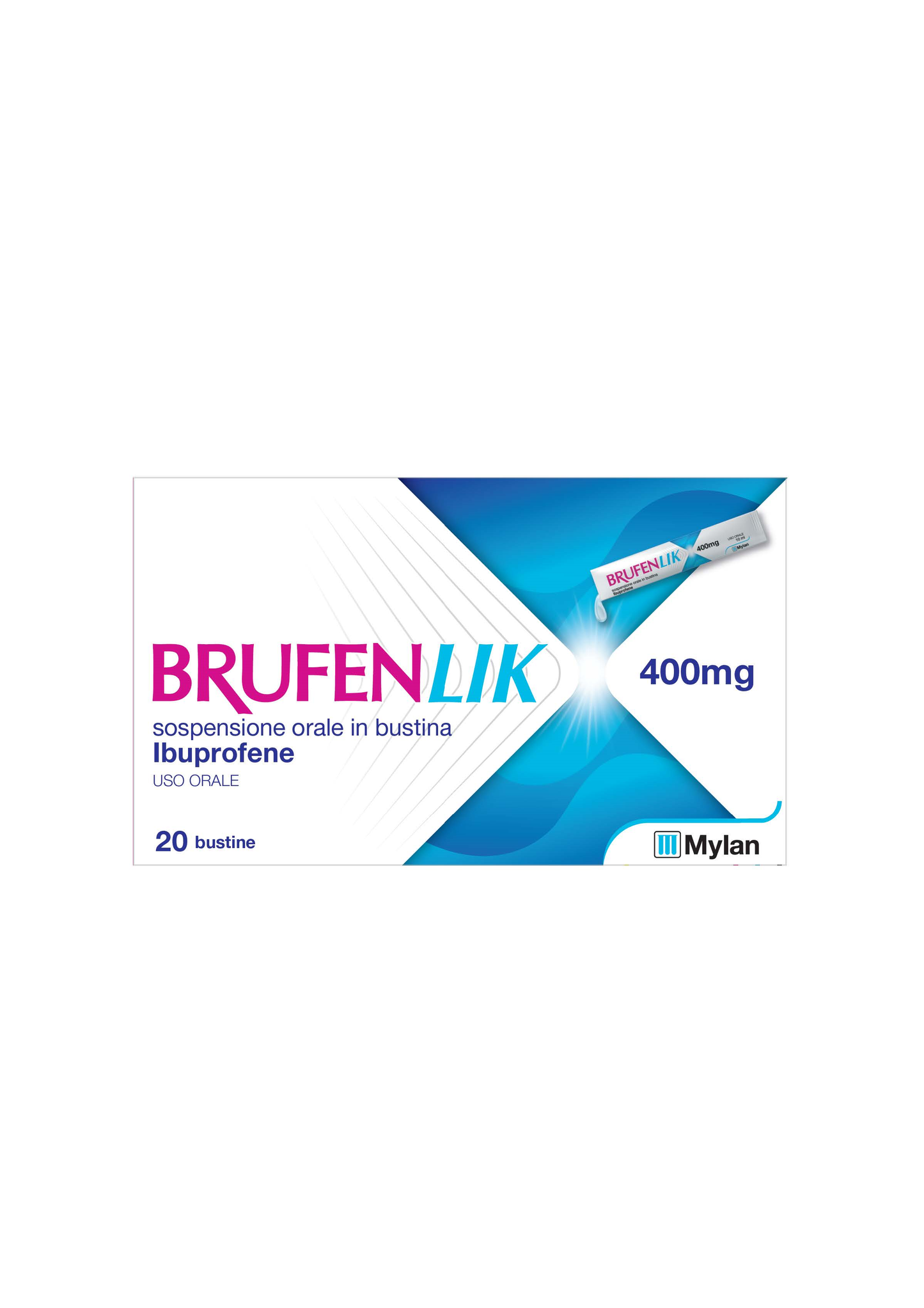 BRUFENLIK 400 MG ORAL SUSPENSION IN SACHET 20 PET/AL/PET/PE SACHETS OF 10 ML