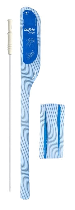 DISPOSABLE HYDROPHILISED URINARY CATHETER WITH LOFRIC ORIGO SALINE SOLUTION FOR MEN SIZE CH12 LENGTH 40 CM FLEXIBLE TIP 30 PIECES