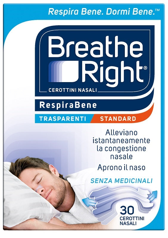 BREATHE RIGHT TRANSPARENT NASAL PATCHES 30 PIECES