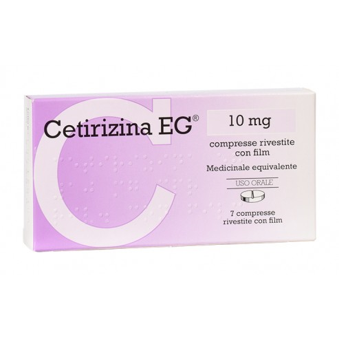 CETIRIZINE EG 10 MG FILM-COATED TABLETS 7 DIVISIBLE TABLETS IN PVC-AL BLISTER