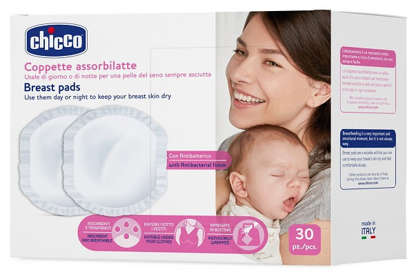 CHICCO ANTIBACTERIAL BREAST PAD 30 PIECES