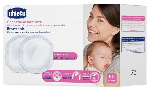 CHICCO ANTIBACTERIAL BREAST PADS 60 PIECES