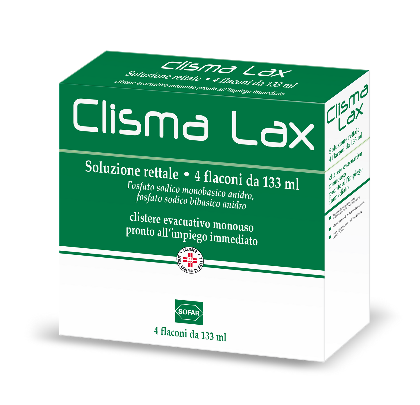 CLISMALAX RECTAL SOLUTION 4 BOTTLES OF 133 ML