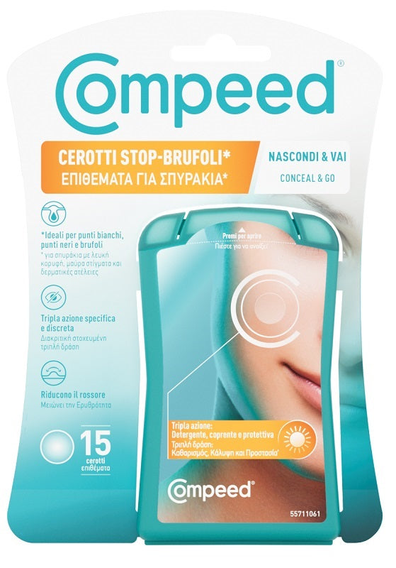 COMPEED HIDE & GO PIMPLE STOP PATCHES 15 PIECES