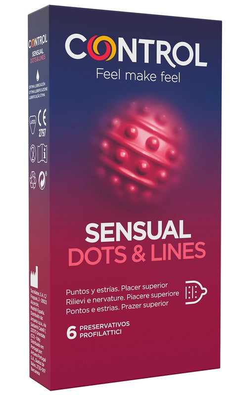 CONTROL SENSUAL DOTS&LINES 6 PIECES