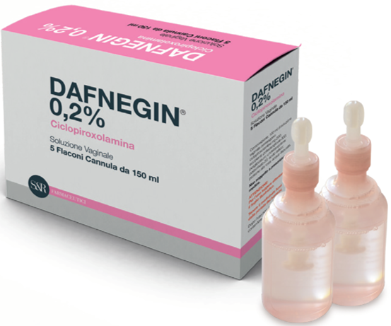 DAFNEGIN "0.2% VAGINAL SOLUTION" 5 BOTTLES WITH CANNULA 150 ML"
