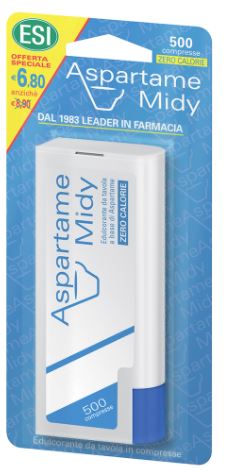 ESI ASPARTAME MIDY 500 TABLETS WITH DISPENSER