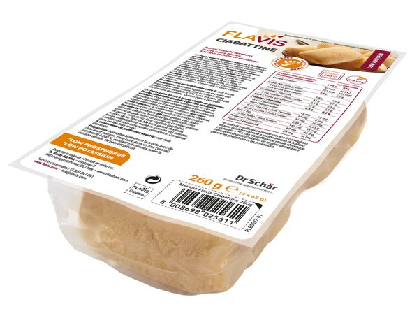 FLAVIS SLIPPERS WHITE NON-PROTEIN SANDWICHES 4 PIECES OF 65 G