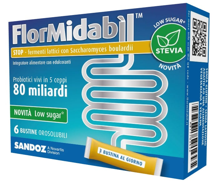 FLORMIDABIL STOP 6 SACHETS WITH STEVIA
