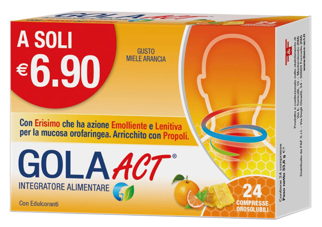 GOLA ACT MIELE ARANCIA 24 COMPRESSE OROSOLUBILI