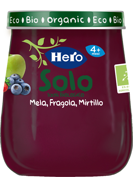 HERO BABY SOLO OMOGENEIZZATO MELA FRAGOLA MIRTILLO 120 G
