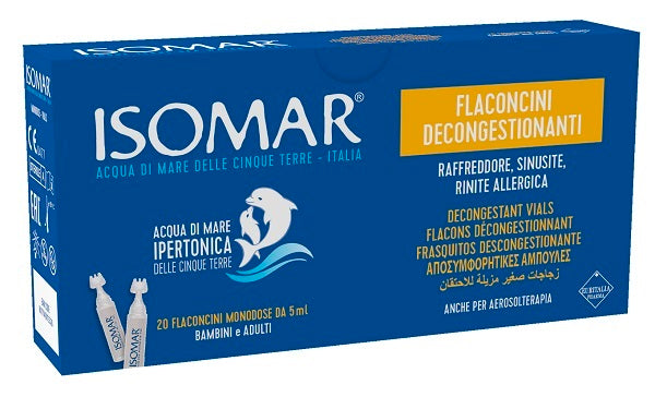 ISOMAR DECONGESTANT VIALS HYPERTONIC SOLUTION 20 VIALS 5 ML