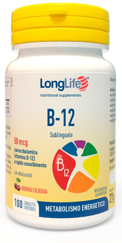 LONGLIFE B12 50MCG SUBLINGUAL 100 TABLETS