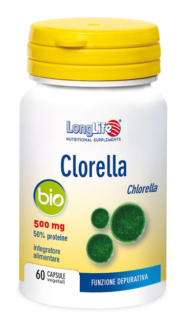 LONGLIFE ORGANIC CHLORELLA 60 VEGETABLE CAPSULES