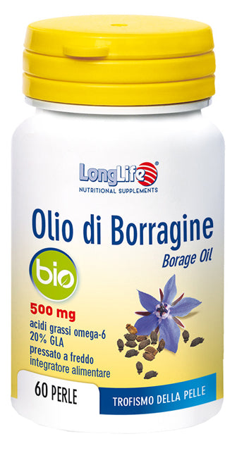 LONGLIFE ORGANIC BORAGE OIL 60 GELATIN PEARLS