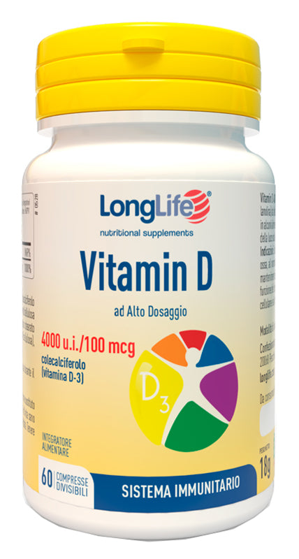 LONGLIFE VITAMIN D 4000IU 60 DIVISIBLE TABLETS